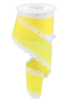 Shop For 2.5" Scalloped Edge Ribbon: Yellow (10 Yard)