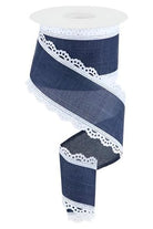 Shop For 2.5" Scalloped Edge Royal Ribbon: Navy Blue (10 Yard)