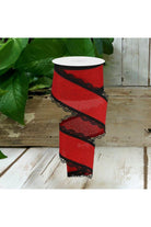 Shop For 2.5" Scalloped Edge Royal Ribbon: Red & Black (10 Yard) at Michelle's aDOORable Creations