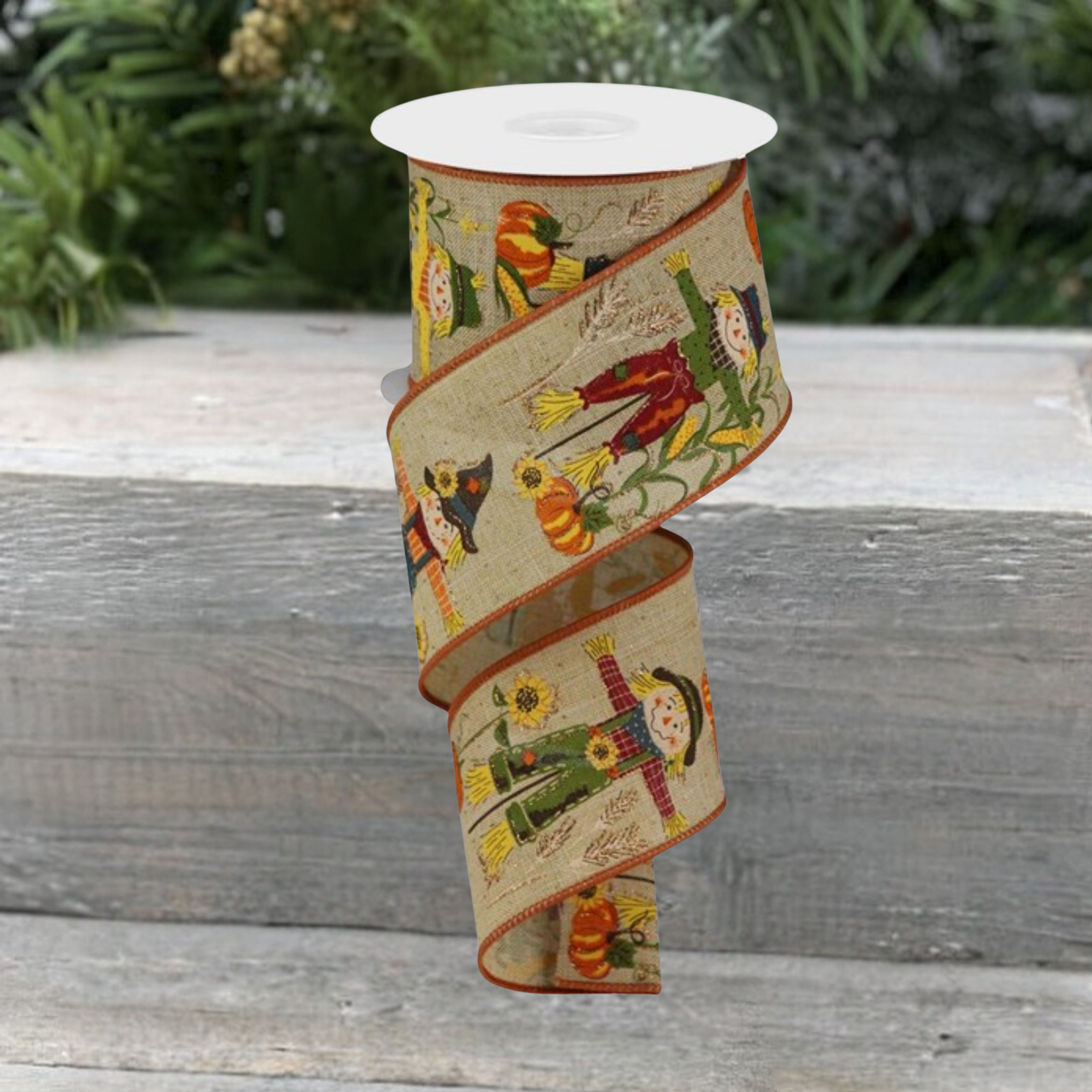 Shop For 2.5" Scarecrow Glitter Ribbon: Brown (10 Yards)