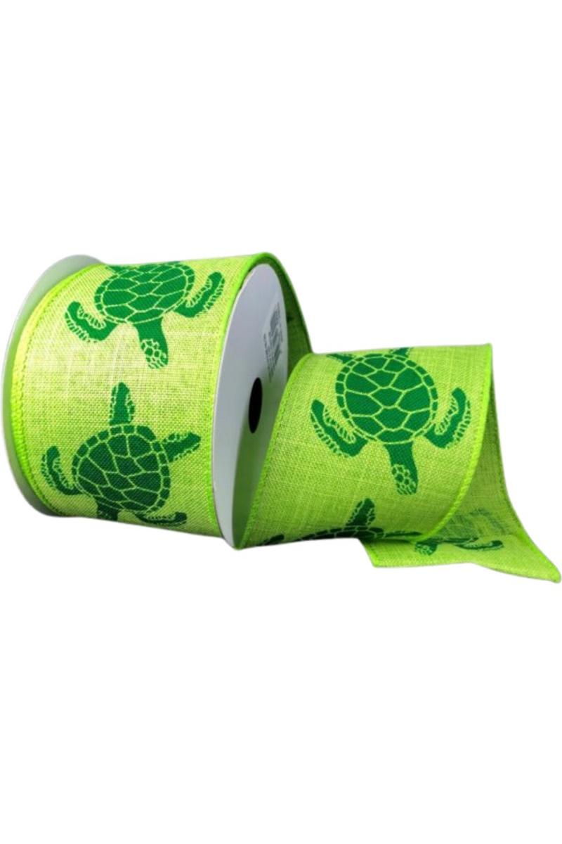 Shop For 2.5" Sea Turtle Ribbon: Lime (10 Yards)