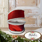 Shop For 2.5" Snow Edge Satin Glitter Ribbon: Red (10 Yards)