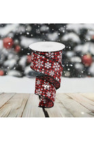 Shop For 2.5" Snowflake Ribbon: Black & Red (10 Yards) at Michelle's aDOORable Creations