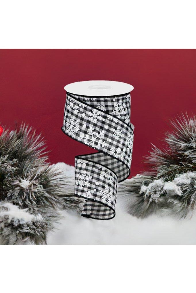 Shop For 2.5" Snowflake Ribbon: Black & White (10 Yards) RGA139702