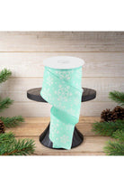 Shop For 2.5" Snowflake Ribbon: Mint Green (10 Yards)