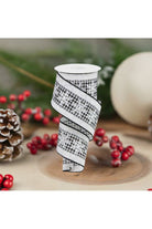 Shop For 2.5" Snowflakes Check Ribbon: White (10 Yards) at Michelle's aDOORable Creations