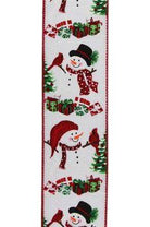 Shop For 2.5" Snowman Cardinal Ribbon: White (10 Yards)