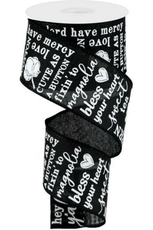 Shop For 2.5" Southern Charm Royal Ribbon: Black & White (10 Yards)