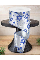 Shop For 2.5" Star of David Metallic Ribbon: Silver (10 Yards)