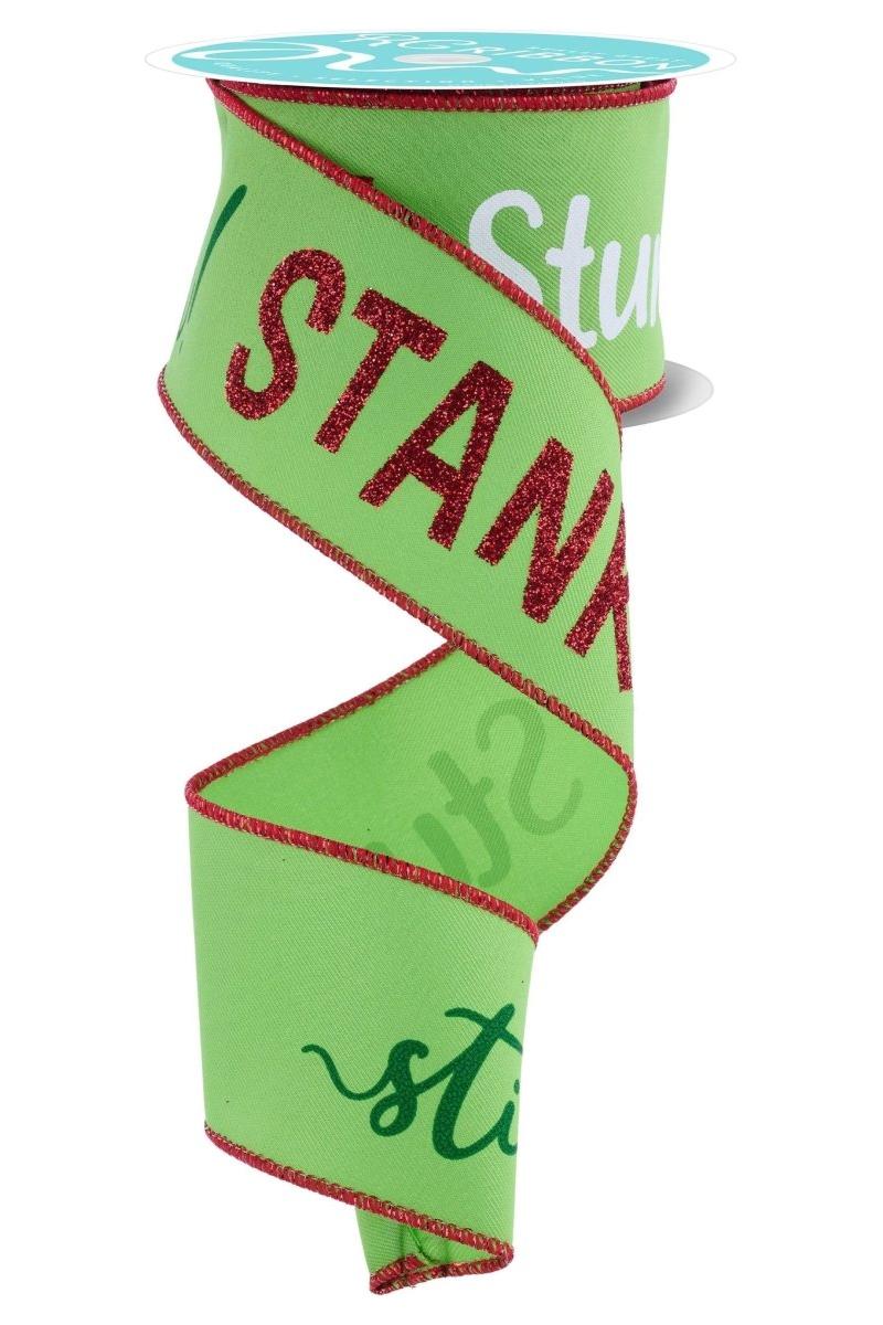 Shop For 2.5" Stink Stank Stunk Ribbon: Lime Green (10 Yards)