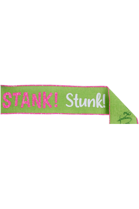 Shop For 2.5" Stink Stank Stunk Ribbon: Pink/Green (10 Yards)