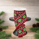 Shop For 2.5" Striped Glitter Circle Loops Ribbon: Red (10 Yards)