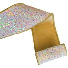 Shop For 2.5" Sugar Plum Glitter Ribbon: Icy Iridescent (10 Yards)