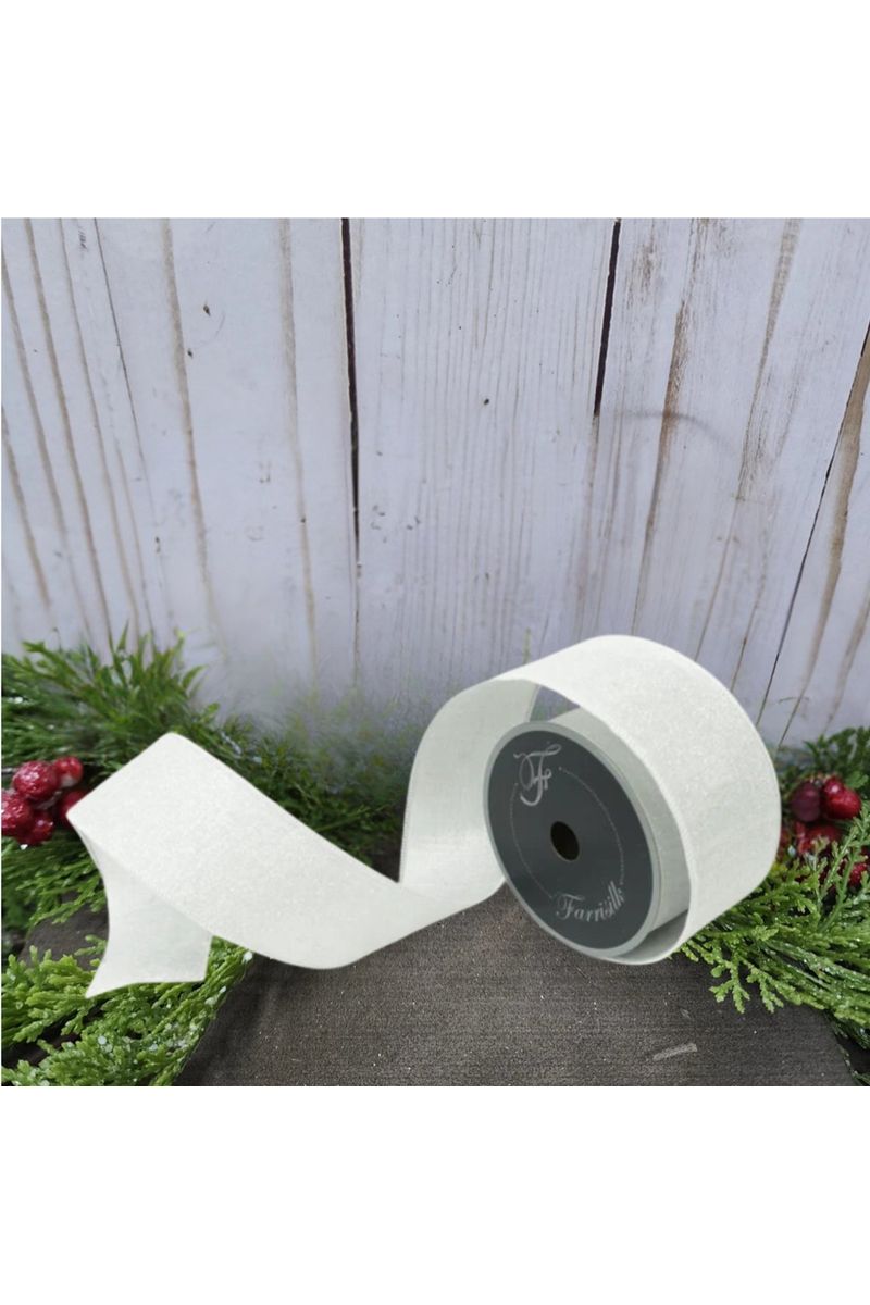 Shop For 2.5" Sugar Plum Ribbon: White (10 Yards) at Michelle's aDOORable Creations