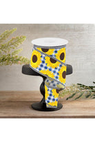 Shop For 2.5" Sunflower Check Ribbon: Blue (10 Yards)