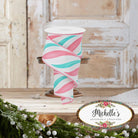 Shop For 2.5" Swirl Candy Stripe Ribbon: Pink/Ice Blue (10 Yards)