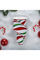 Shop For 2.5" Swirl Candy Stripe Ribbon: Red/Green (10 Yards) at Michelle's aDOORable Creations