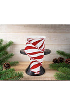 Shop For 2.5" Swirl Candy Stripe Ribbon: Red/White (10 Yards)