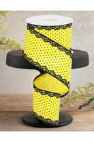 Shop For 2.5" Swiss Dots Lace Edge Ribbon: Sun Yellow (10 Yards)