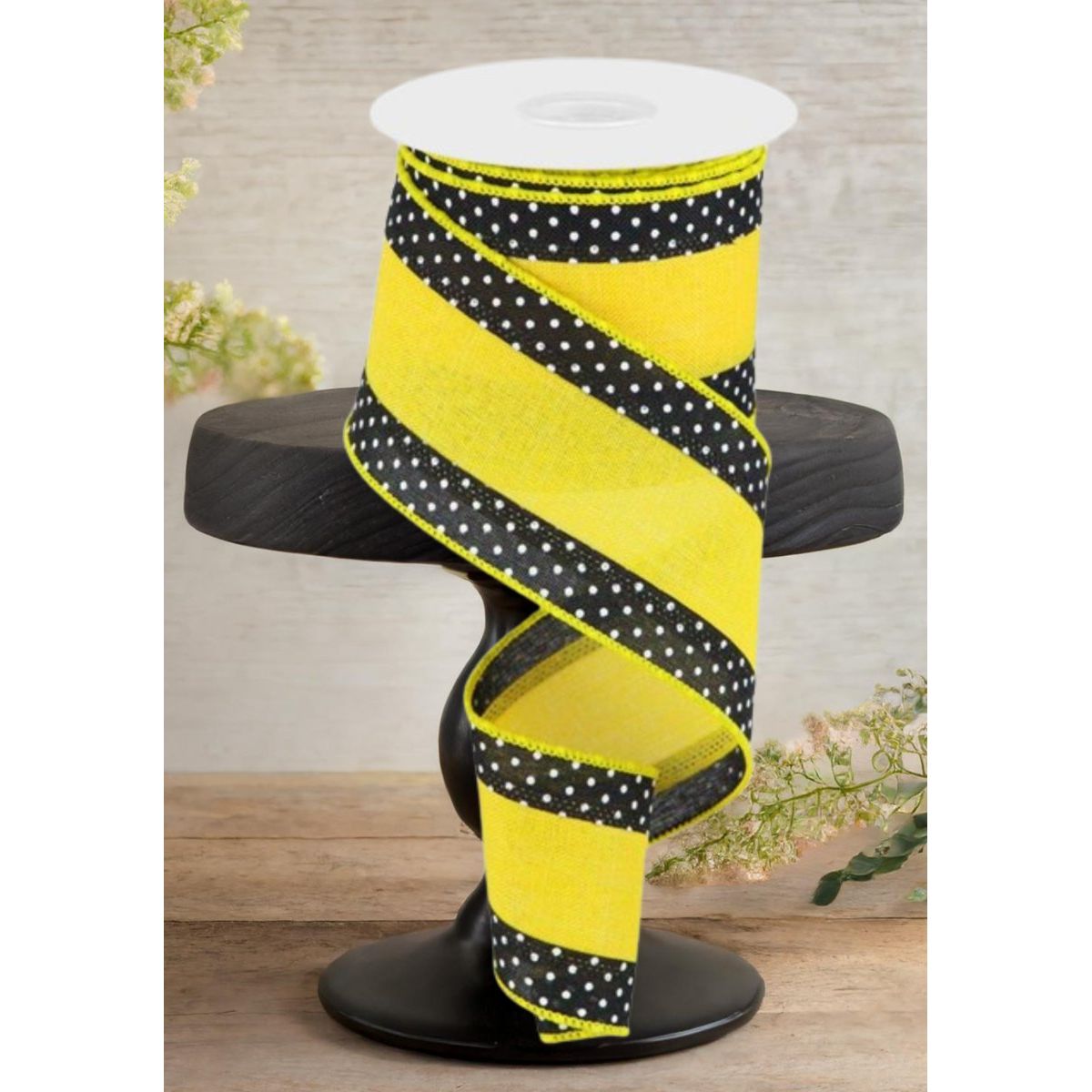Shop For 2.5" Swiss Dots Royal Ribbon: Sun Yellow (10 Yards)