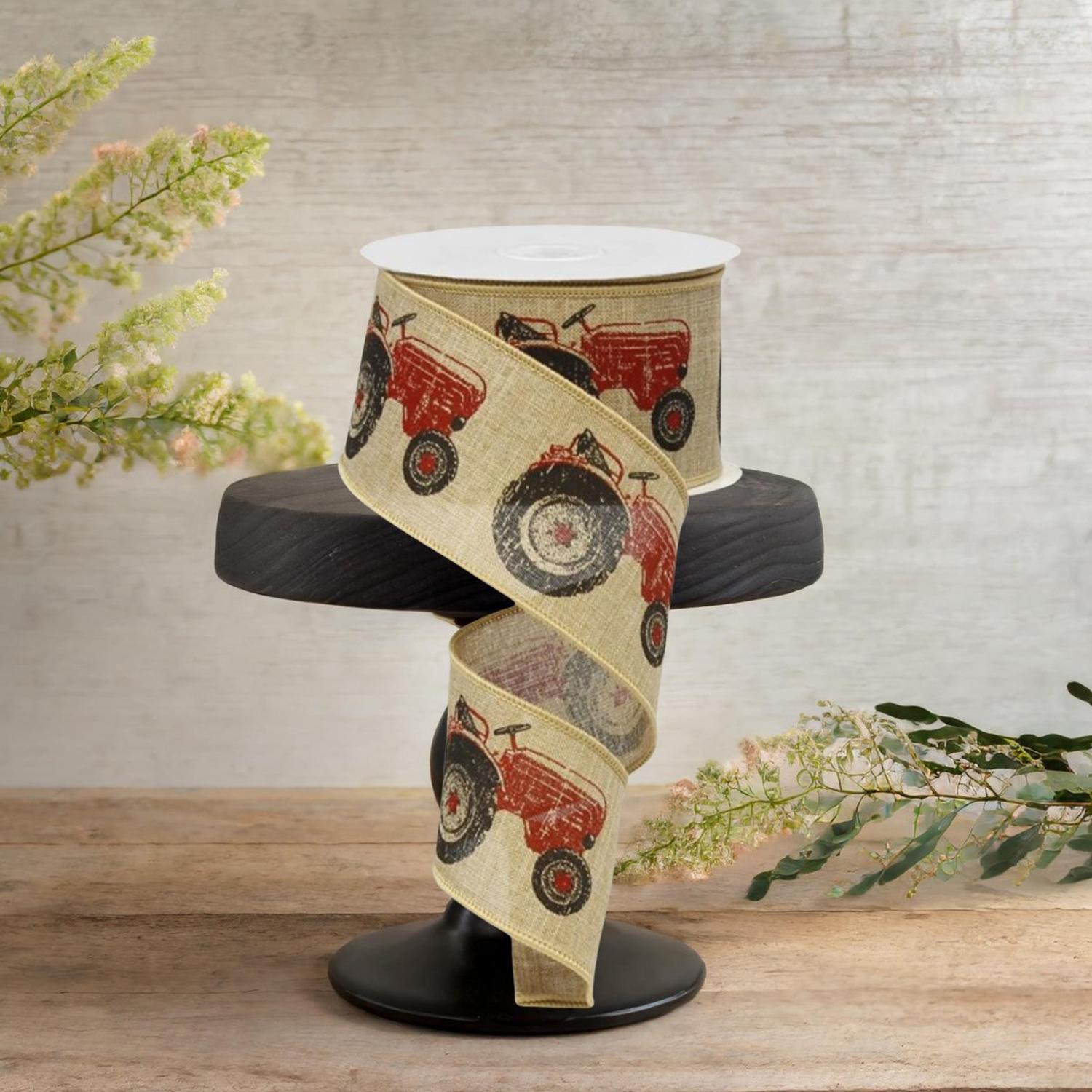 1.5" Chicken Wire Ribbon: Light Beige (10 Yards)