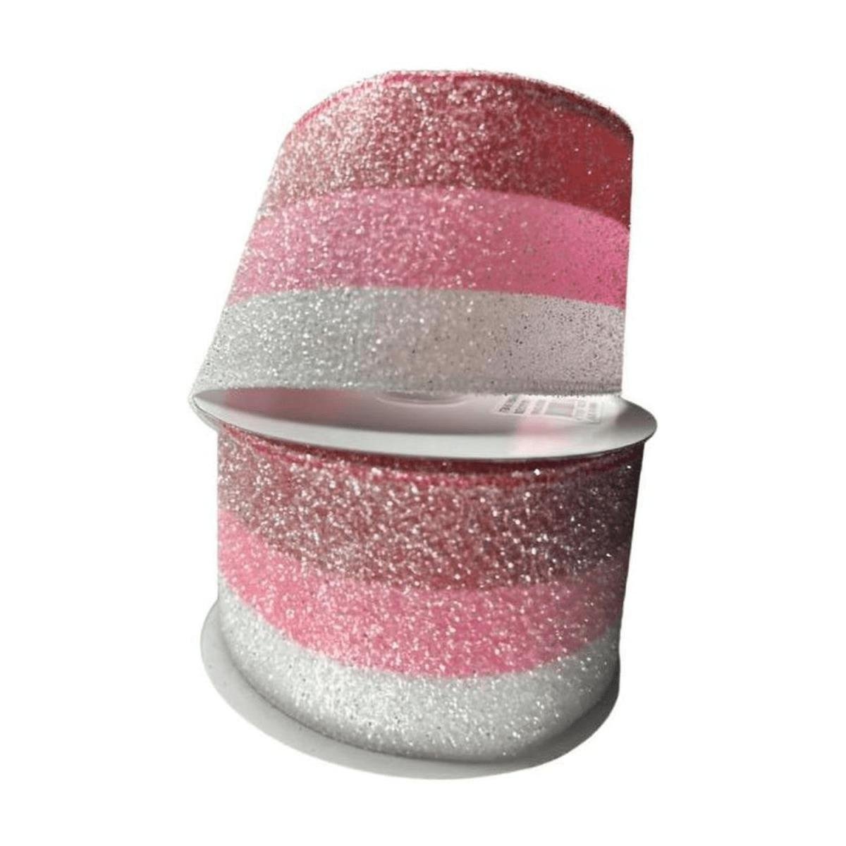 Shop For 2.5" Tricolor Candy Striped Ribbon: Red, Pink and White