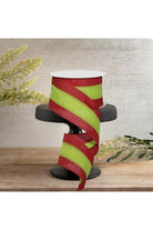 Shop For 2.5" Tricolor Striped Ribbon: Red & Lime Green (10 Yards)