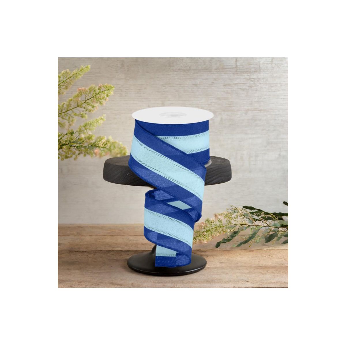Shop For 2.5" Tricolor Striped Ribbon: Royal Blue/Pale Blue (10 Yards)