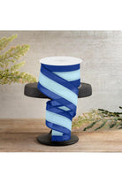 Shop For 2.5" Tricolor Striped Ribbon: Royal Blue/Pale Blue (10 Yards)