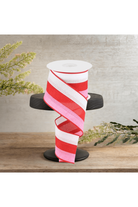 Shop For 2.5" Tricolor Striped Ribbon: White, Pink, and Red (10 Yards)