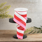 Shop For 2.5" Tricolor Striped Ribbon: White, Pink, and Red (10 Yards)