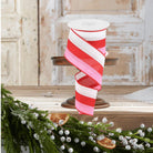 Shop For 2.5" Tricolor Striped Ribbon: White, Pink, and Red (10 Yards)