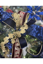 Shop For 2.5" Two Tone Velvet Ribbon: Navy/Gold (10 Yards)