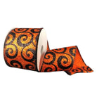 Shop For 2.5" Ultra Glitter Swirls Ribbon: Orange & Black (10 Yards)