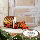 Shop For 2.5" Ultra Glitter Swirls Ribbon: Orange & Black (10 Yards)