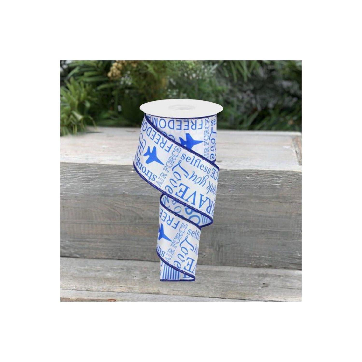 Shop For 2.5" United States Air Force Ribbon: White (10 Yards)