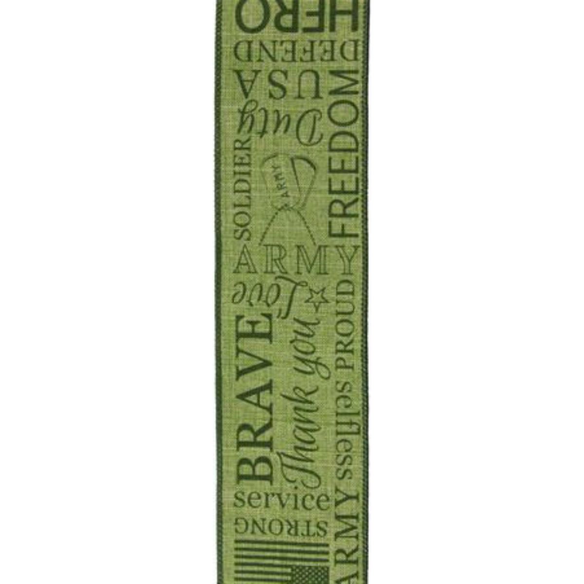 Shop For 2.5" United States Army Ribbon: Army Green (10 Yards)