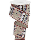 Shop For 2.5" USA Patriotic Gnome Ribbon: Natural (10 Yards)