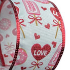 Shop For 2.5" Valentine Candy and Donuts Ribbon: White (10 Yards)