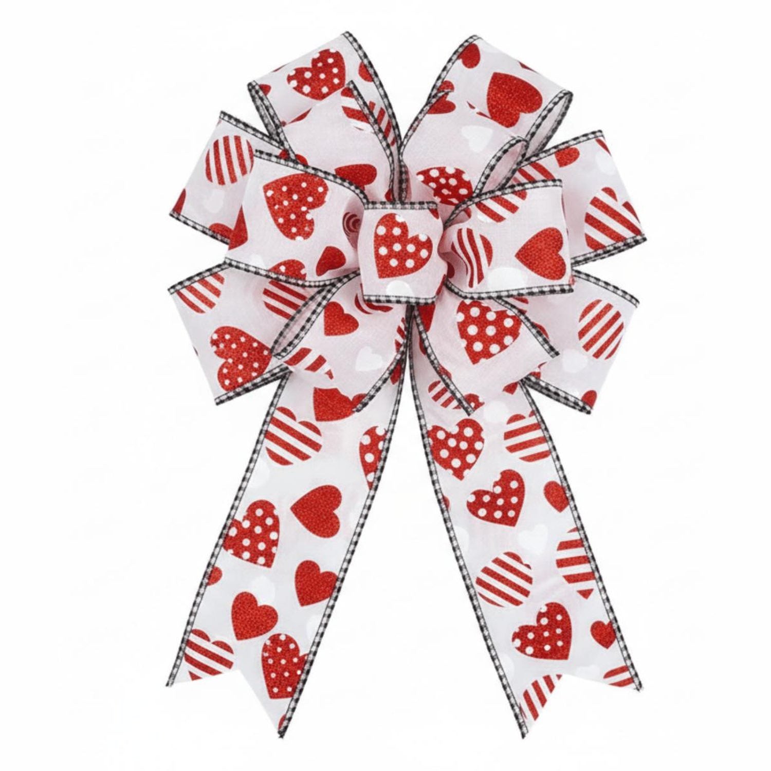 Shop For 2.5" Valentine Hearts Gingham Ribbon: White (10 Yard)