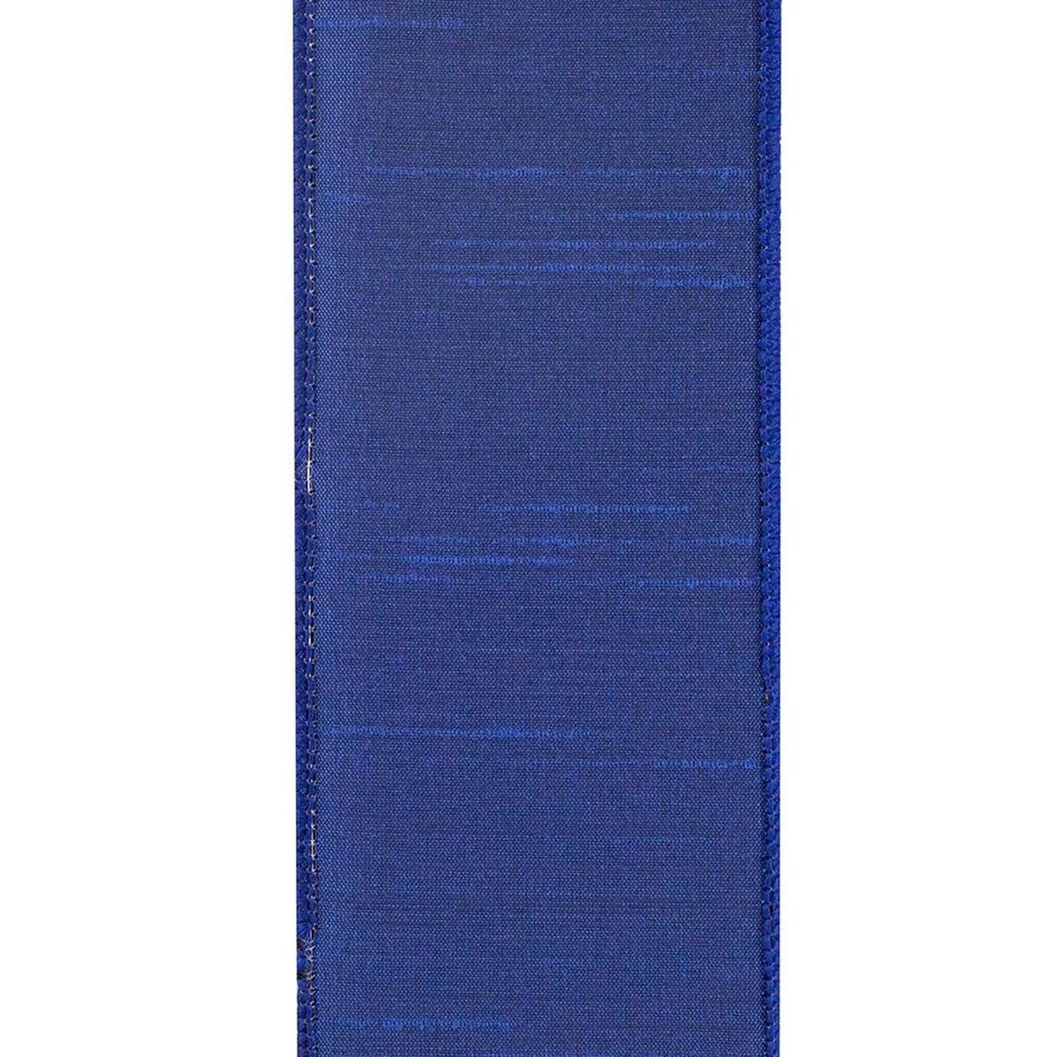 2.5" Velvet Plush Dupioni Ribbon: Royal Blue (10 Yards)