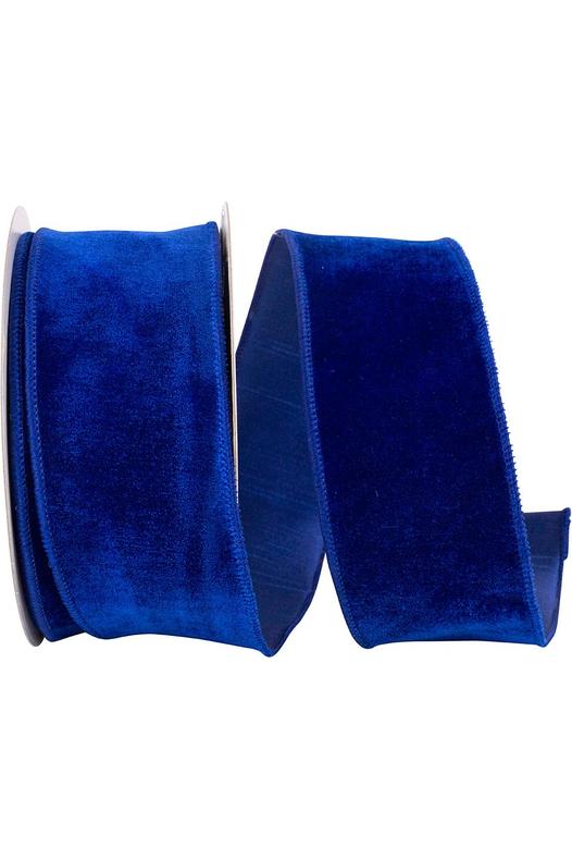 Shop For 2.5" Velvet Plush Dupioni Ribbon: Royal Blue (10 Yards)