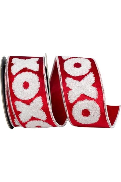 Shop For 2.5" Velvet Plush XOXO Ribbon: Red (5 Yards)