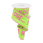 Shop For 2.5" Velvet You're A Mean One Ribbon: Pink/Green (10 Yards)