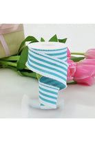 Shop For 2.5" Vertical Stripe Drift Ribbon: Light Teal (10 Yards) at Michelle's aDOORable Creations