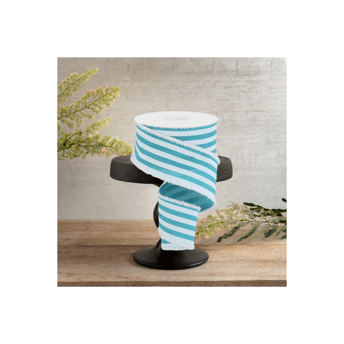 Shop For 2.5" Vertical Stripe Drift Ribbon: Light Teal (10 Yards)