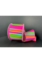 Shop For 2.5" Watercolor Horizontal Stripe Ribbon: Fuchsia (10 Yards)