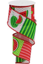 Shop For 2.5" Watermelon Block Royal Ribbon: White (10 Yards)