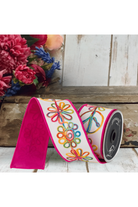 Shop For 2.5" Whimsy Hippie Ribbon: Hot Pink (10 Yards)