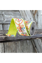 Shop For 2.5" Whimsy Hippie Ribbon: Lime Green (10 Yards) at Michelle's aDOORable Creations